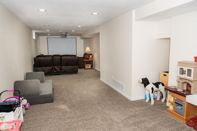 view of carpeted living room