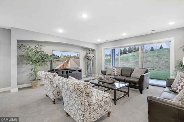 view of carpeted living room