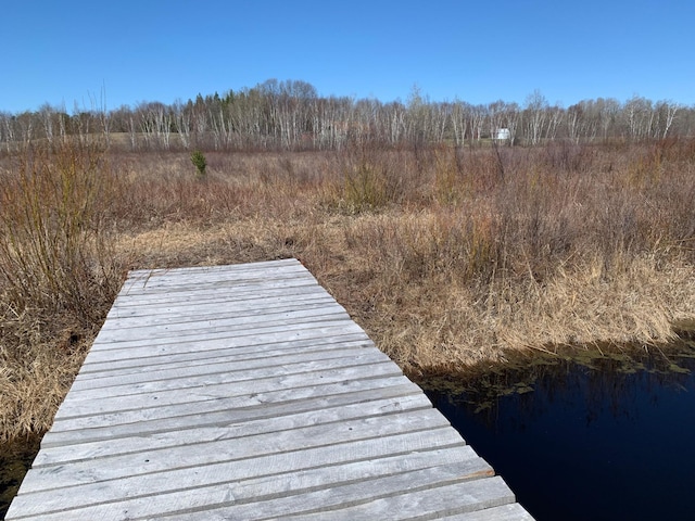 view of dock area