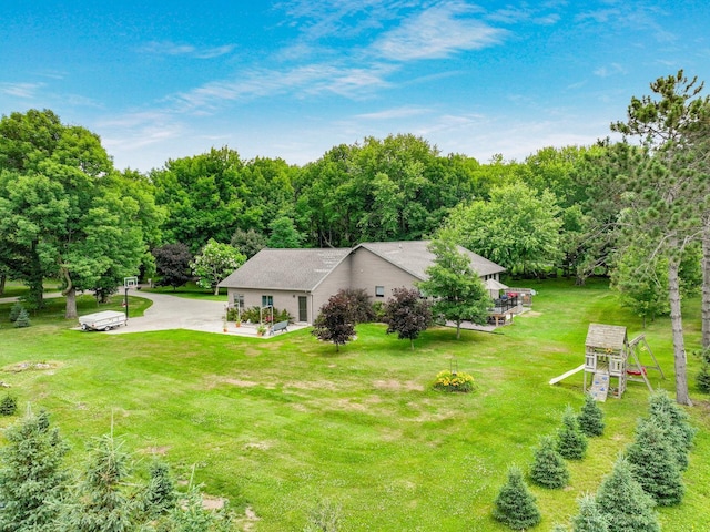 W9495 Springwood Ln, Withee Twp, WI 54771 - aerial view of property and surrounding area with a forest