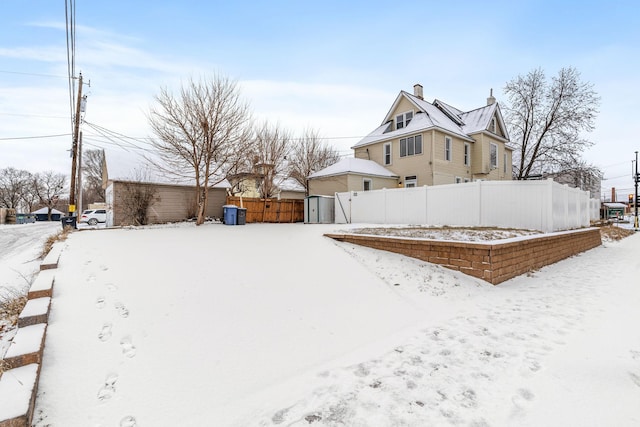 view of snowy yard