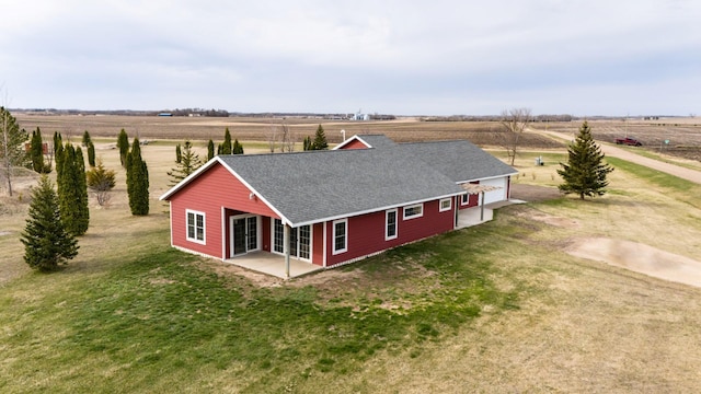 bird's eye view with a rural view