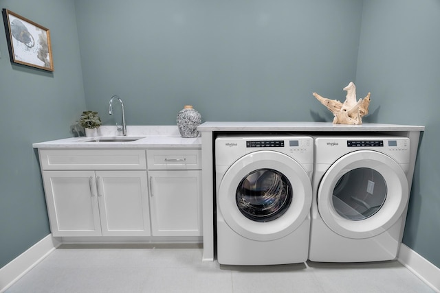 1 Hill Farm Rd Unit 107, North Oaks, MN 55127 - laundry area with a sink, cabinet space, and independent washer and dryer