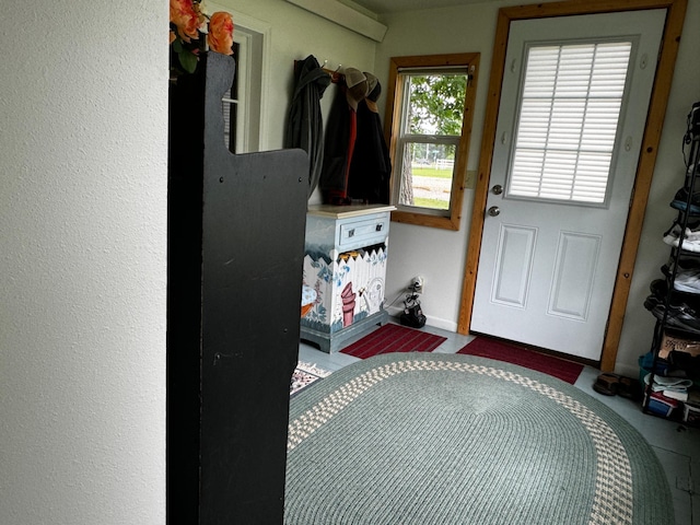 mudroom with baseboards