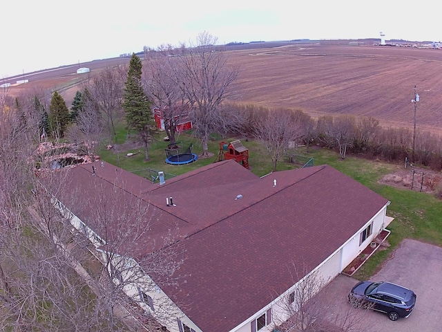 aerial view with a rural view