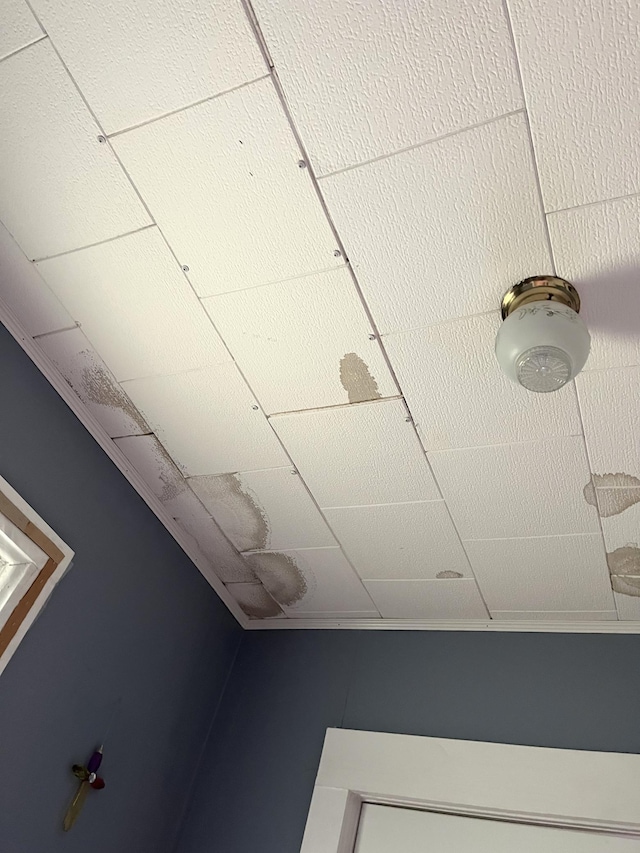 details featuring a paneled ceiling