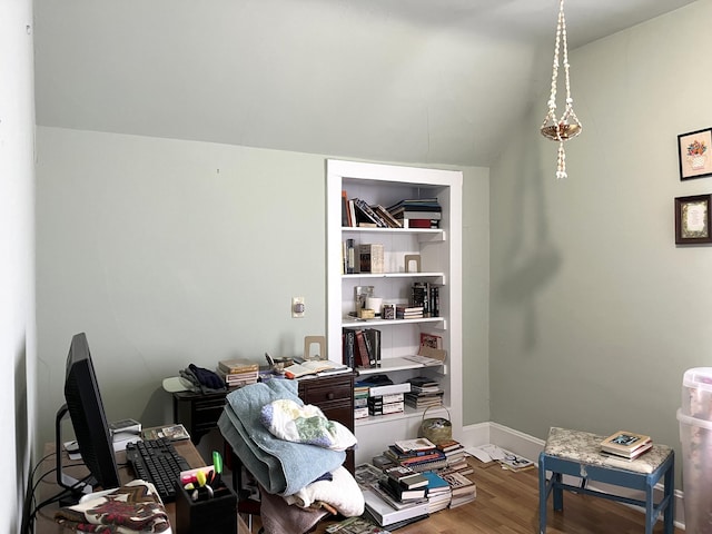 interior space with wood-type flooring