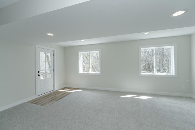 view of carpeted entryway