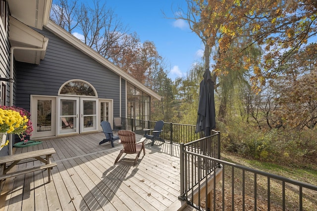 view of wooden deck