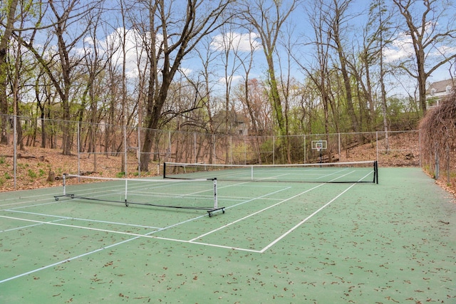 view of sport court with fence and community basketball court