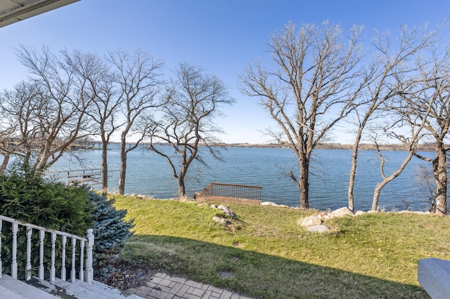 view of property view of water