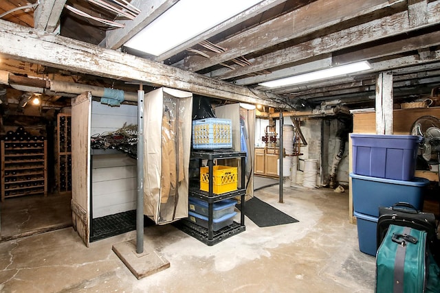 view of basement