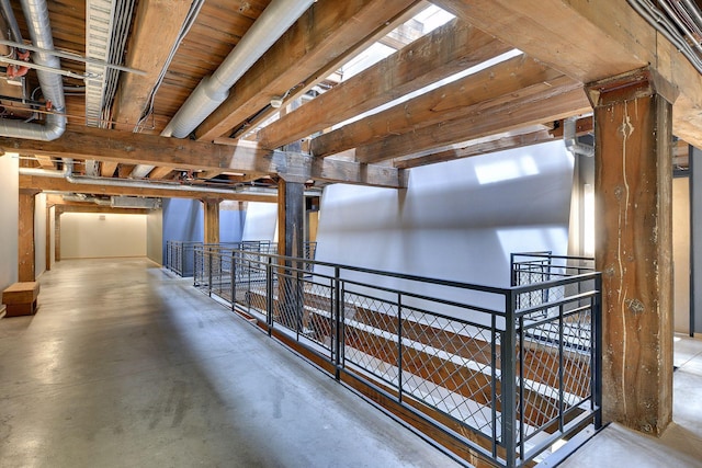 hallway featuring concrete flooring