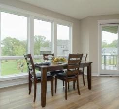 dining room featuring light wood-type flooring