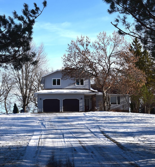 view of front of home featuring a garage