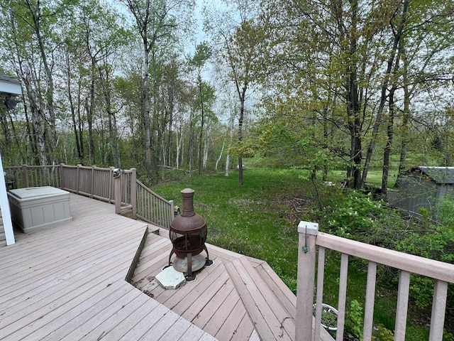 view of wooden terrace