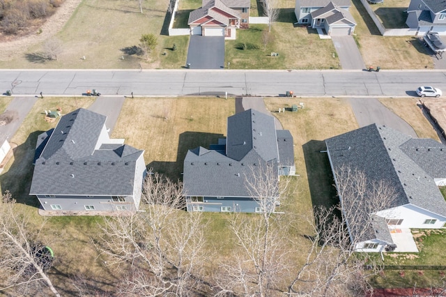 bird's eye view with a residential view