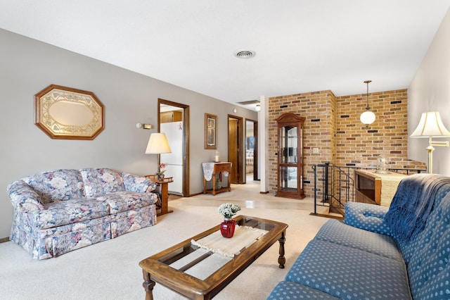 view of carpeted living room