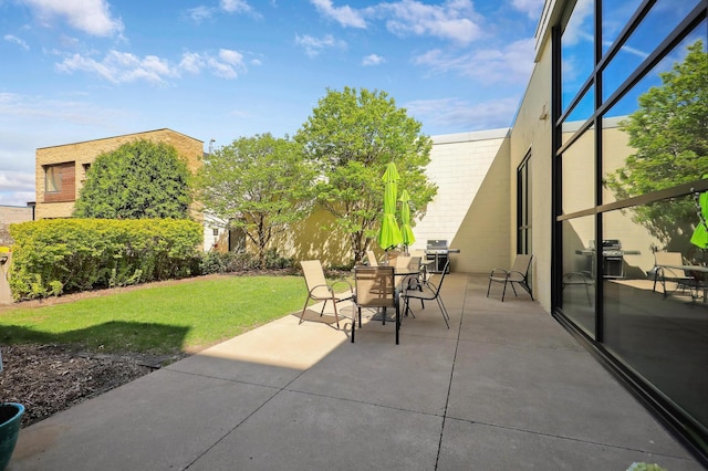 view of patio featuring area for grilling