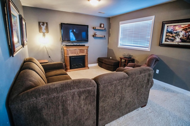 view of carpeted living room