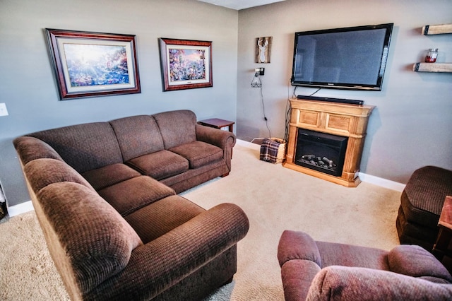 view of carpeted living room