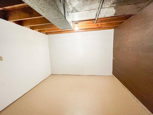 view of basement