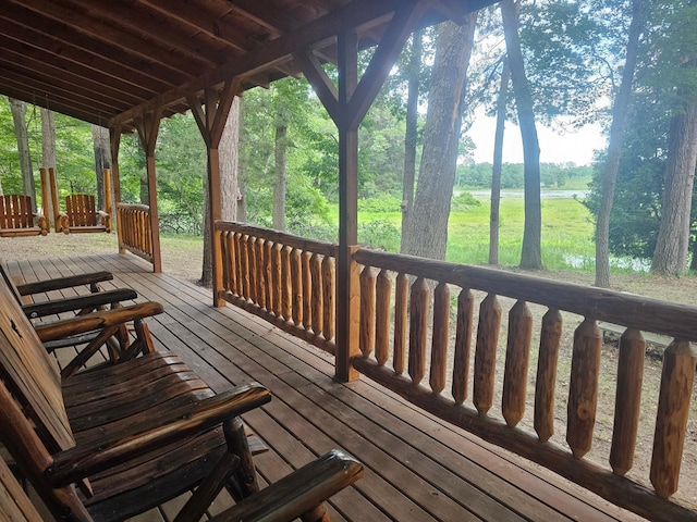 view of wooden terrace