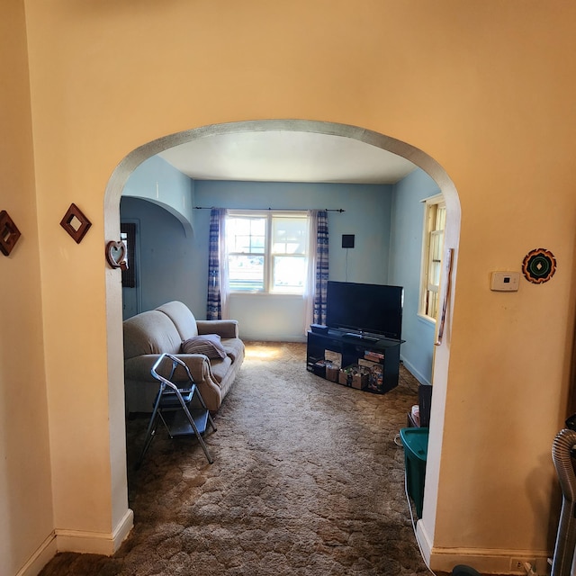 view of carpeted living room