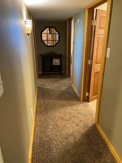 corridor with carpet floors