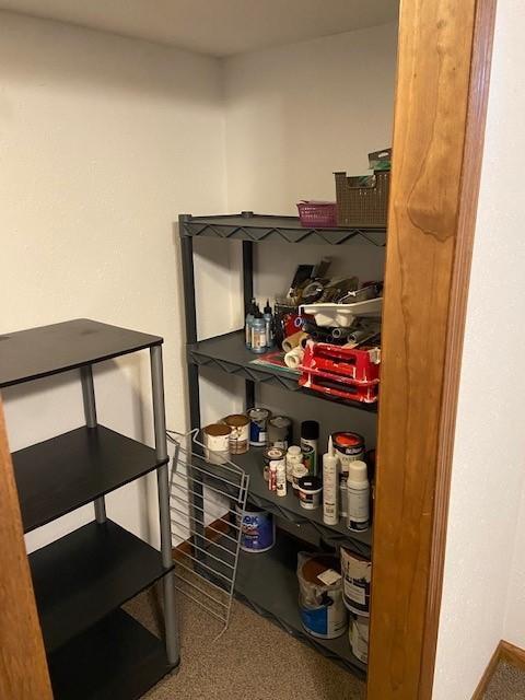 view of storage area