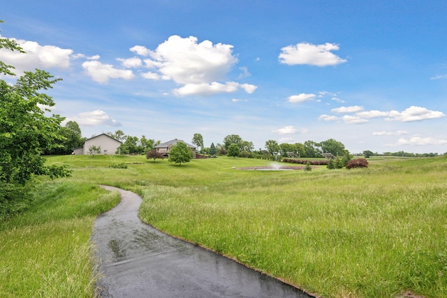 view of yard featuring a rural view