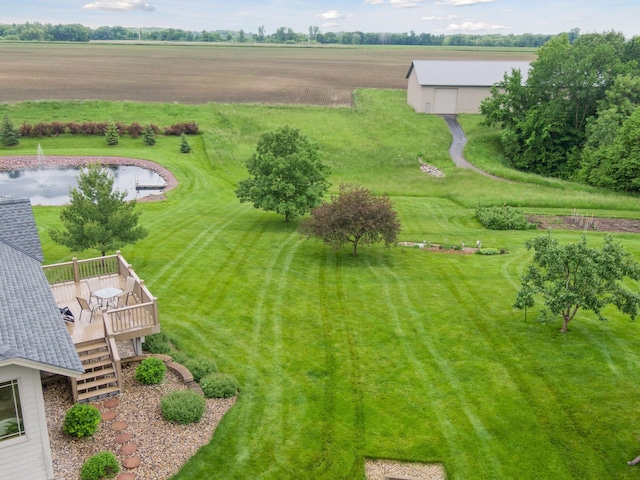 aerial view featuring a rural view