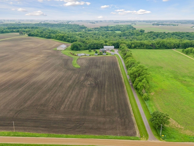 drone / aerial view featuring a rural view