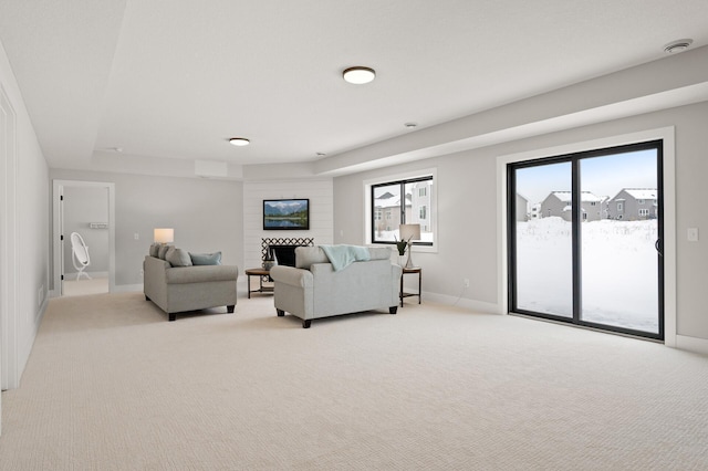 view of carpeted living room