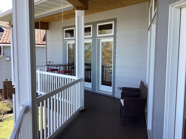 doorway to property with a porch