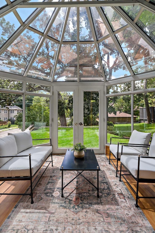 view of sunroom