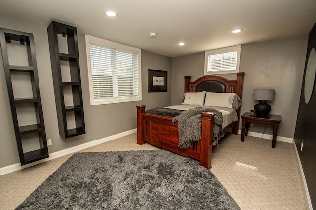 bedroom with carpet floors