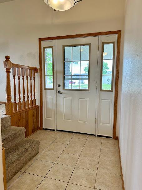 view of tiled foyer