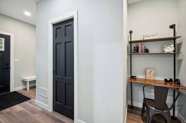 foyer featuring light hardwood / wood-style floors