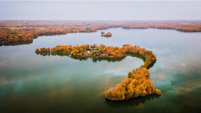 2799 27th St Unit 8, Katherine, Birchwood, WI 54817 - drone / aerial view of a nearby body of water and a heavily wooded area