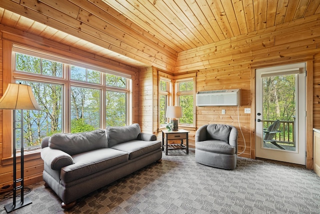2799 27th St Unit 9 Douglas 1, Birchwood, WI 54817 - living room with wood ceiling and wood walls