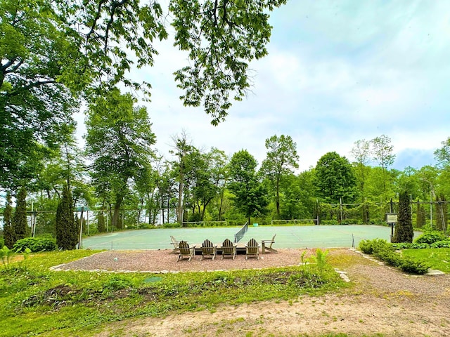 2799 27th St Unit 9 Douglas 1, Birchwood, WI 54817 - view of yard featuring a tennis court and fence