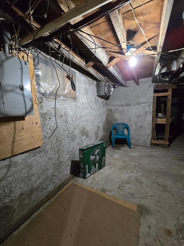 view of basement