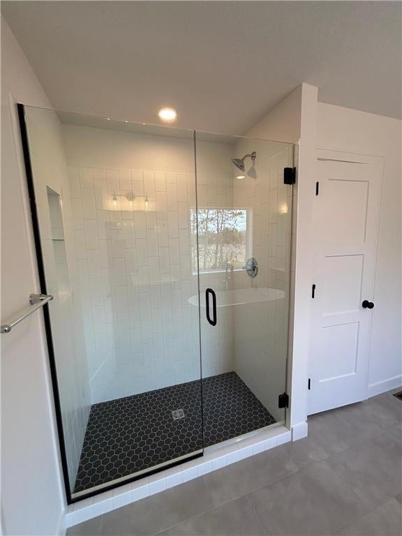 bathroom with walk in shower