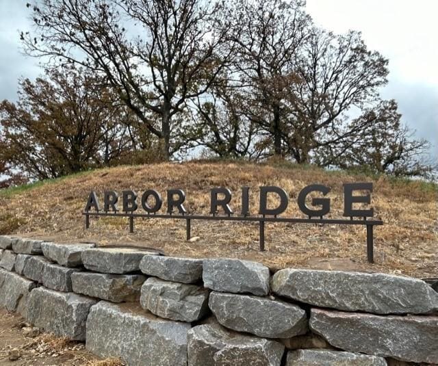 view of community sign