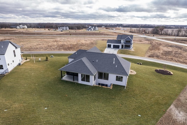 aerial view featuring a rural view