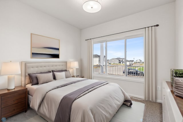 view of carpeted bedroom