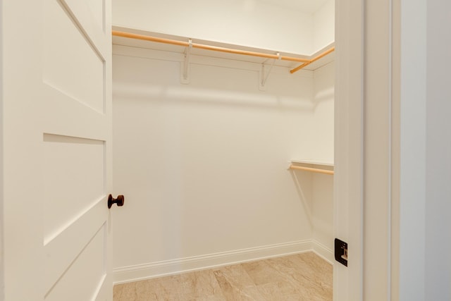 view of walk in closet