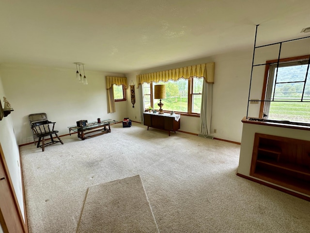 unfurnished room featuring carpet