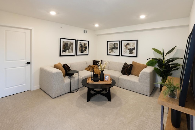 view of carpeted living room